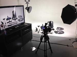 Robot America, shooting in the studio